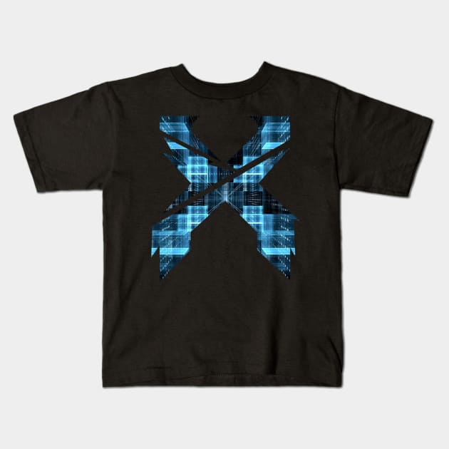 Blue Excision Logo Kids T-Shirt by chillayx